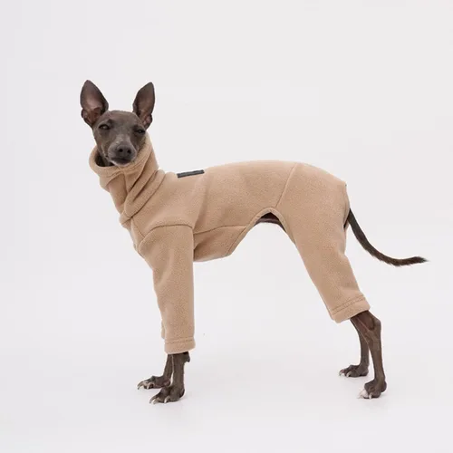 Vista 3 de Greyhound Clothes - Overol de invierno para perro, cálido de cuello alto, overol de cuatro patas, sudadera de manga larga, abrigo al aire libre