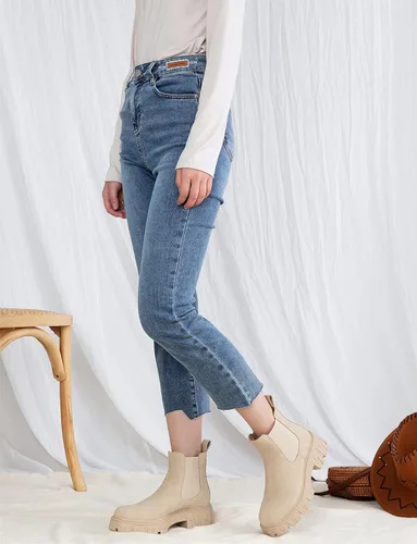 Vista 9 de Jeossy Botines Chelsea 9620 para mujer Botines elásticos con plataforma y suela de lengüeta a la moda