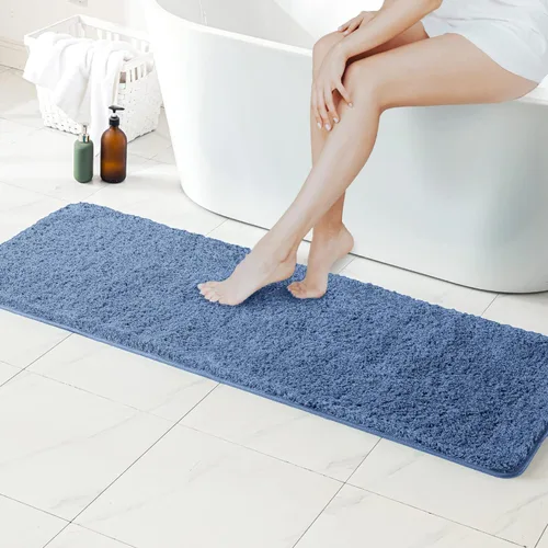 Vista 63 de MIULEE Alfombras de baño negras, suaves y pequeñas, absorbentes, antideslizantes, de secado rápido, esponjosas, para baño, bañera y duchas, lavables