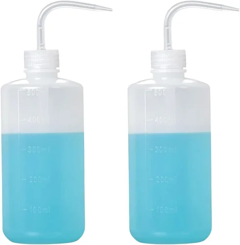 Vista 21 de 2 Botellas de Lavado de Tatuajes 150ml 5oz Chorro de Agua para Riego de Suculentas, Enjuague de Seguridad, Limpieza Médica - Negro y Azul