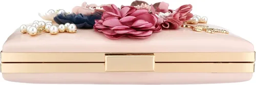 Vista 5 de Bolso de noche floral para mujer, bolso de mano de noche de flores, elegante bolso de banquete para mujer, fiesta, boda, banquete