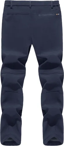 Vista 3 de TACVASEN Pantalones de esquí de nieve para hombre, pantalones de snowboard resistentes al agua, pantalones de senderismo con forro polar