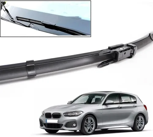 Vista 2 de Juego de limpiaparabrisas LHD delantero y trasero compatible con BMW Serie 1 F20 F21 2011-2019 22 + 18 + 12 pulgadas