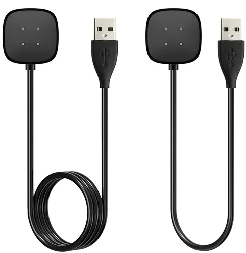 Vista 8 de Cable Cargador Compatible con Reloj Inteligente Fitbit Versa 4 / Sense/Versa 3 / Sense 2, Cable Soporte Base Cuna de Carga USB de Repuesto (3.3 pies)