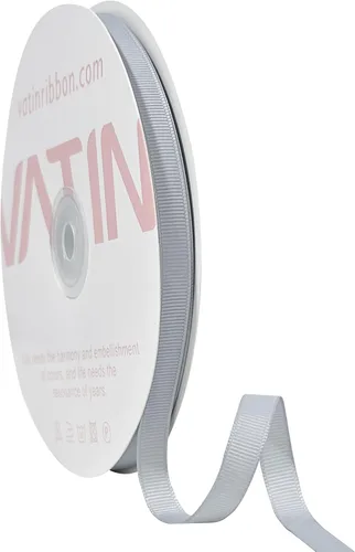 Vista 200 de VATIN Cinta de Grogrén Negra, 1-1/2" x 50 Yardas Continuas, Cinta de Grogrén de Poliéster Negra, Usar para Lazos de Bricolaje, Accesorios