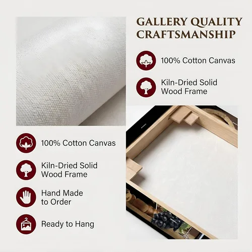 Vista 5 de MuralMax Lienzo decorativo personalizado para pared, diseño de barril de vino del valle de Napa, regalos para padres, abuelos, recién casados