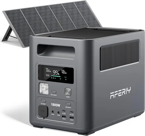 Vista 14 de AFERIY Estación de energía portátil 1024Wh, generador solar expandible a