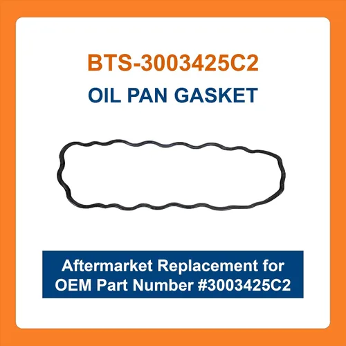 Vista 2 de BTS-3003425C2 Junta de cárter de aceite, compatible con motor Navistar Maxxforce 13, repuesto del mercado de accesorios para OEM 3003425C2, Junta