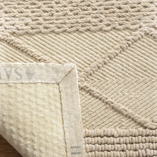 Vista 8 de SAFAVIEH Natura Collection - Alfombra decorativa de 2 x 3 pies, color beige, lana hecha a mano, ideal para zonas de alto tráfico en entrada, sala