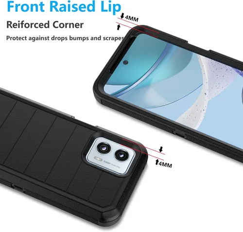 Vista 7 de Njjex Funda resistente para Moto G 5G 2023, para Motorola G 5G 2023 con funda de clip para cinturón, protector de pantalla integrado resistente a