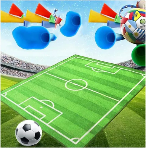 Vista 7 de FUNS Alfombra de campo de fútbol para niños, alfombra de campo de fútbol, alfombra de juego para niños y niñas, decoración del hogar, sala temática