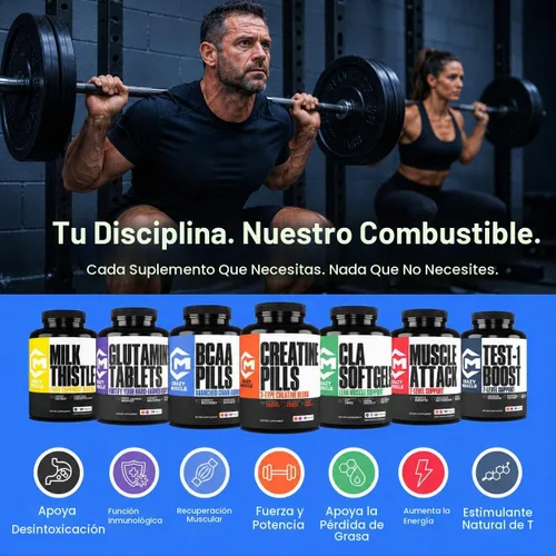 Vista 5 de Cápsulas de creatina, 5g Premium 3X ThreeAtine Pre Workout, Ganador de masa muscular a granel, Creatina monohidrato de alta absorción fácil