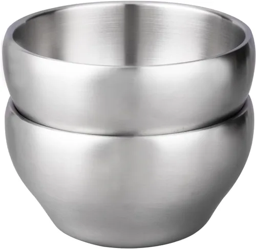 Vista 6 de IMEEA Tazón Aislado para Helado de 15 oz de Pared Doble de Acero Inoxidable SUS304 para Sopa, Cereal, Juego de 2