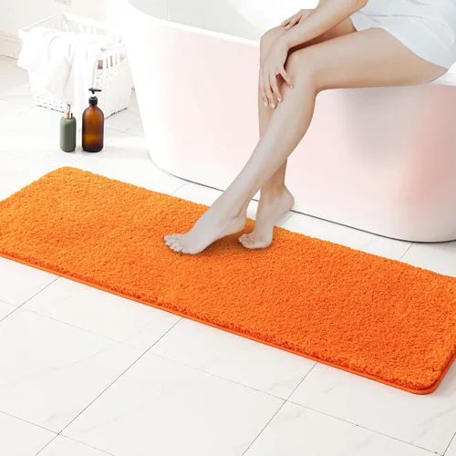 Vista 84 de MIULEE Alfombras de baño negras, suaves y pequeñas, absorbentes, antideslizantes, de secado rápido, esponjosas, para baño, bañera y duchas, lavables