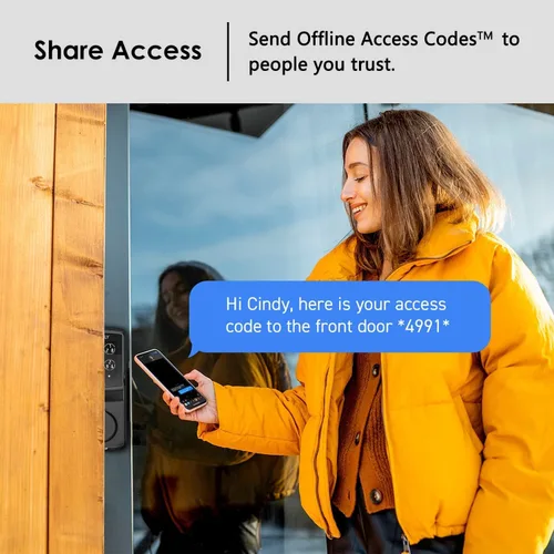 Vista 5 de Lockly Secure Plus, cerradura inteligente con tarjeta RFID, cerradura de puerta de entrada sin llave, cerraduras inteligentes para puerta principal