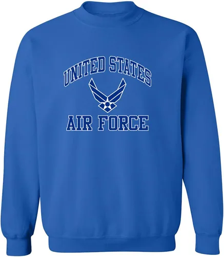 Vista 9 de zerogravitee Air Force Wings Sudadera con cuello redondo y estampado azul/blanco Azul marino