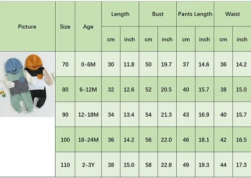 Vista 8 de FYBITBO Conjunto de sudadera de otoño e invierno para bebé, sudadera y pantalones deportivos