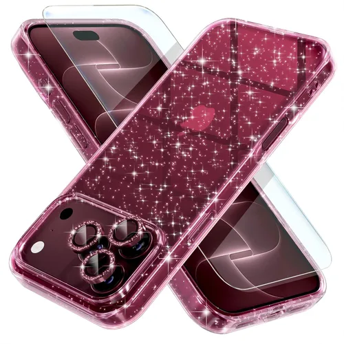 Vista 59 de Choiche, funda para iPhone 14 de mujer, brillante, protección de grado militar, 2 cubiertas de lentes de cámara Diamond, 2 protectores de vidrio