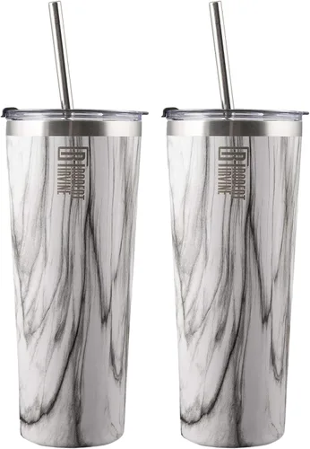Vista 21 de Robert Irvine - Vaso térmico para vino negro de 12 onzas, juego de 2