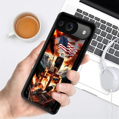 Vista 1268 de Compatible con Google Pixel 4A 5G Mobile Case Creative Acrylic Panel trasero Silicona Protección Grip especialmente diseñado para Google Pixel 4A 5G