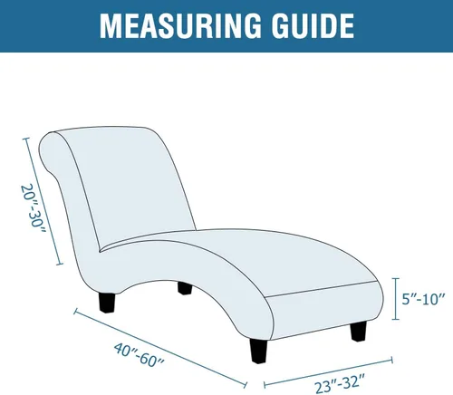 Vista 2 de H.VERSAILTEX Funda para Chaise Lounge de Interior de Terciopelo Funda Deslizable para Chaise de Alta Elasticidad Funda para Silla Lounge Funda