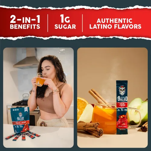 Vista 7 de Salud Variety Paquete de 3 Hidratación 2 en 1 + Inmunidad (Hibisco), Energía + Enfoque (sandía fresa) y calma + sueño (almuerzo) – 15 porciones