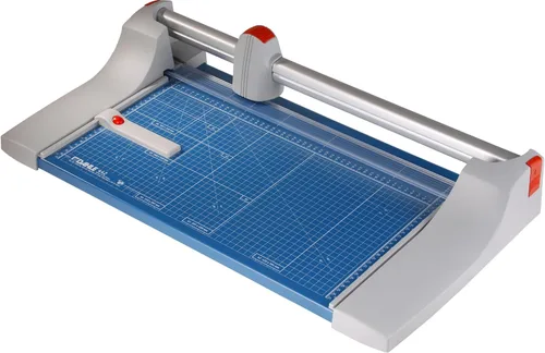 Vista 11 de Dahle 440 Recortador rotativo premium, longitud de corte de 14 pulgadas, capacidad de 30 hojas, afilado automático, abrazadera automática, cortador