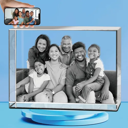 Vista 14 de HAN'S LASER Foto de cristal 3D, regalo personalizado con tu propia foto, regalo único para el día de la madre, regalo de cumpleaños para mujeres
