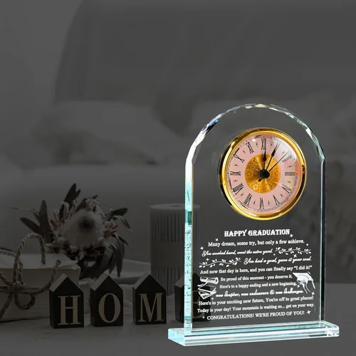 Vista 7 de Regalos de graduación Qianwei para él y ella - Reloj de cristal Clase de 2025 Regalos de presente para mujeres y hombres, graduados de universidad