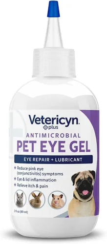 Vista 3 de Vetericyn Plus Pet Eye Gel Alternativa de ungüento para ojos de perros y gatos para lubricar y aliviar irritaciones y abrasiones oculares, reducir