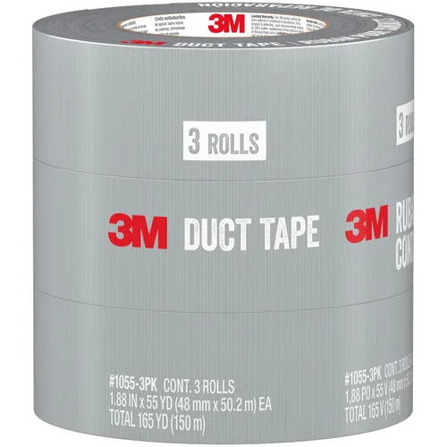 Vista 10 de 3M Cinta adhesiva básica, 1.88 pulgadas x 55 yardas, 1 rollo, Cintas adhesivas plateadas de desgarro manual para reparaciones temporales, uso