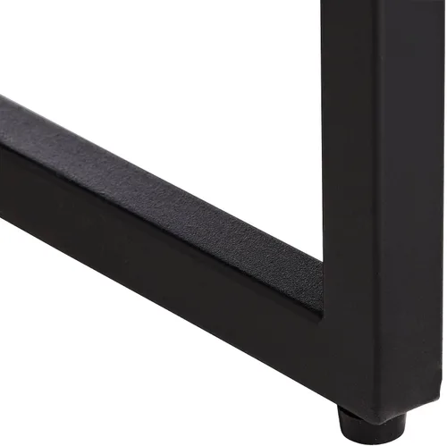 Vista 6 de 55 Downing Street Silla de comedor Myles de tela blanca y metal negro