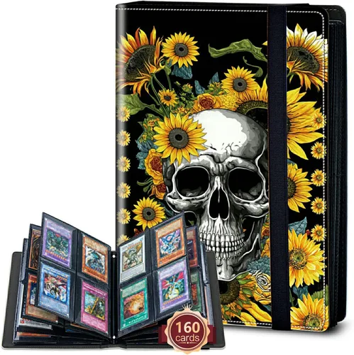 Vista 16 de Rossy Carpeta de tarjetas con 4 bolsillos, carpeta de tarjetas intercambiables, álbum de colección de tarjetas, para 160 tarjetas de carga lateral