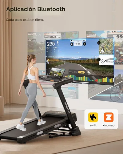 Vista 8 de Cintas de correr para el hogar, caminadora con inclinación automática, cintas de correr plegables para correr y caminar, capacidad de peso de 300