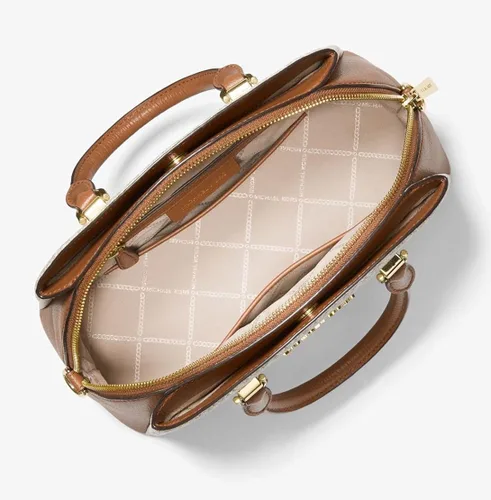 Vista 2 de MICHAEL Michael Kors Maxine Medium Logo Cuero Dome Satchel
