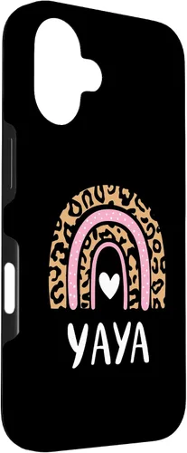 Vista 3 de Yaya Leopard Print Rainbow Cute Mothers Day Funny Yaya Case for iPhone 16