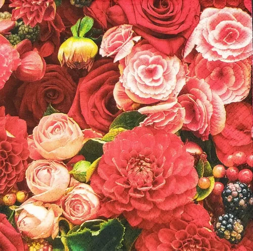 Vista 10 de English Roses Bird - Servilletas de papel bonitas, 20 servilletas florales de 13 pulgadas, servilletas suaves de 3 capas para fiesta de jardín
