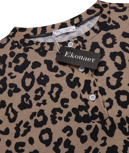 Vista 2 de Ekouaer - Conjunto de pijama de 2 piezas para mujer, con teñido anudado, ropa para dormir y descanso