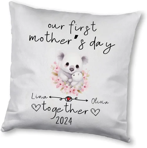 Vista 6 de Happy Mother's Day Koala Design, Personalised Pillow Case Decor for Home, Present for Mom, Grandmother, for Her