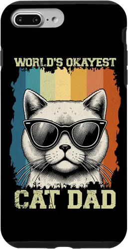 Vista 12 de World's Okayest Cat Dad Cat Lover Animal Father's Day Parent Case for iPhone 16
