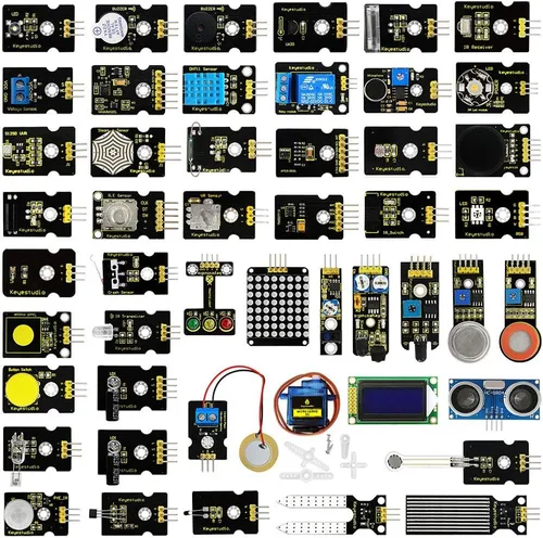 Vista 6 de KEYESTUDIO Kit de inicio de 48 módulos de sensores para Arduino con LCD, relé de 5 V, sonido, módulos LED, servomotor, movimiento, sensor