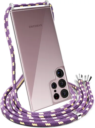 Vista 11 de Funda transparente compatible con Samsung Galaxy S22 Ultra con correa ajustable para el cuello, funda cruzada para Galaxy S22 Ultra, TPU