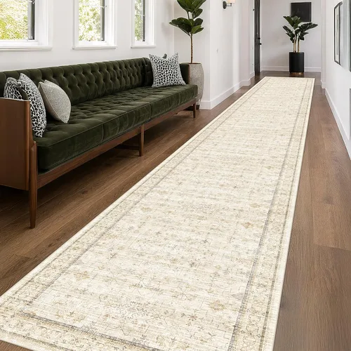 Vista 45 de Hazo Haus – Alfombra pequeña para entrada, cocina o baño, antideslizante con base de goma, resistente a las manchas y a la decoloración, diseño