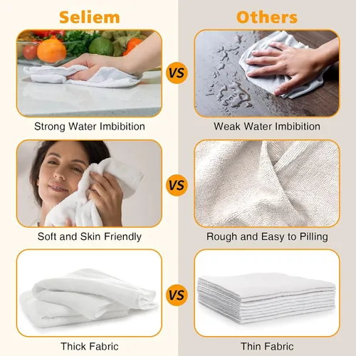Vista 7 de Seliem Hello Winter - Juego de 2 toallas de cocina con diseño de pinos en acuarela, diseño de reno cardenal, azul y gris, para secar a mano, pájaro