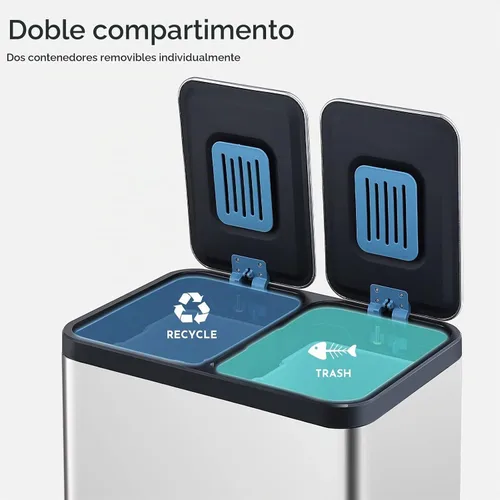 Vista 9 de ELPHECO - Papelera de cocina con doble compartimento
