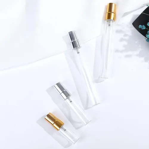 Vista 3 de Mini atomizador recargable transparente de 0.2 fl oz, botella de perfume de viaje, botella vacía hidratante para fiesta, herramienta de maquillaje