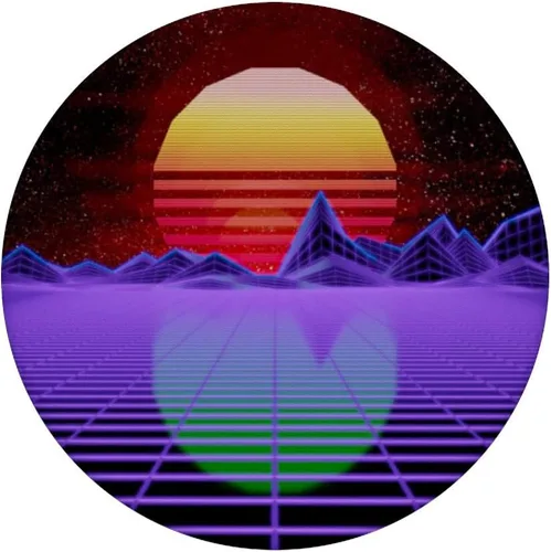 Vista 3 de Synthwave Retrowave Synth Technology Abstract 80's Retro PopSockets PopGrip: agarre intercambiable para teléfonos y tabletas