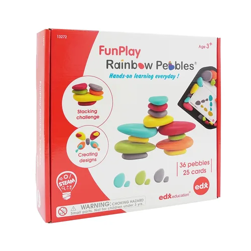 Vista 2 de FunPlay - Juego de actividades - 36 juguetes de clasificación y apilamiento + 50 actividades + bandeja desordenada p- Kit de escuela en casa
