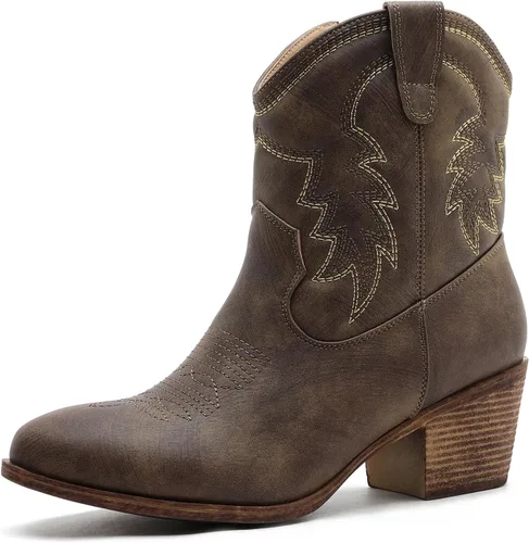 Vista 9 de GLOBALWIN Botas vaqueras marrones para mujer 22yy10 negro2