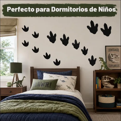 Vista 3 de 45 calcomanías de suelo de dinosaurio para fiestas, huellas de dinosaurio, calcomanías de huellas de dinosaurio, calcomanías de huellas